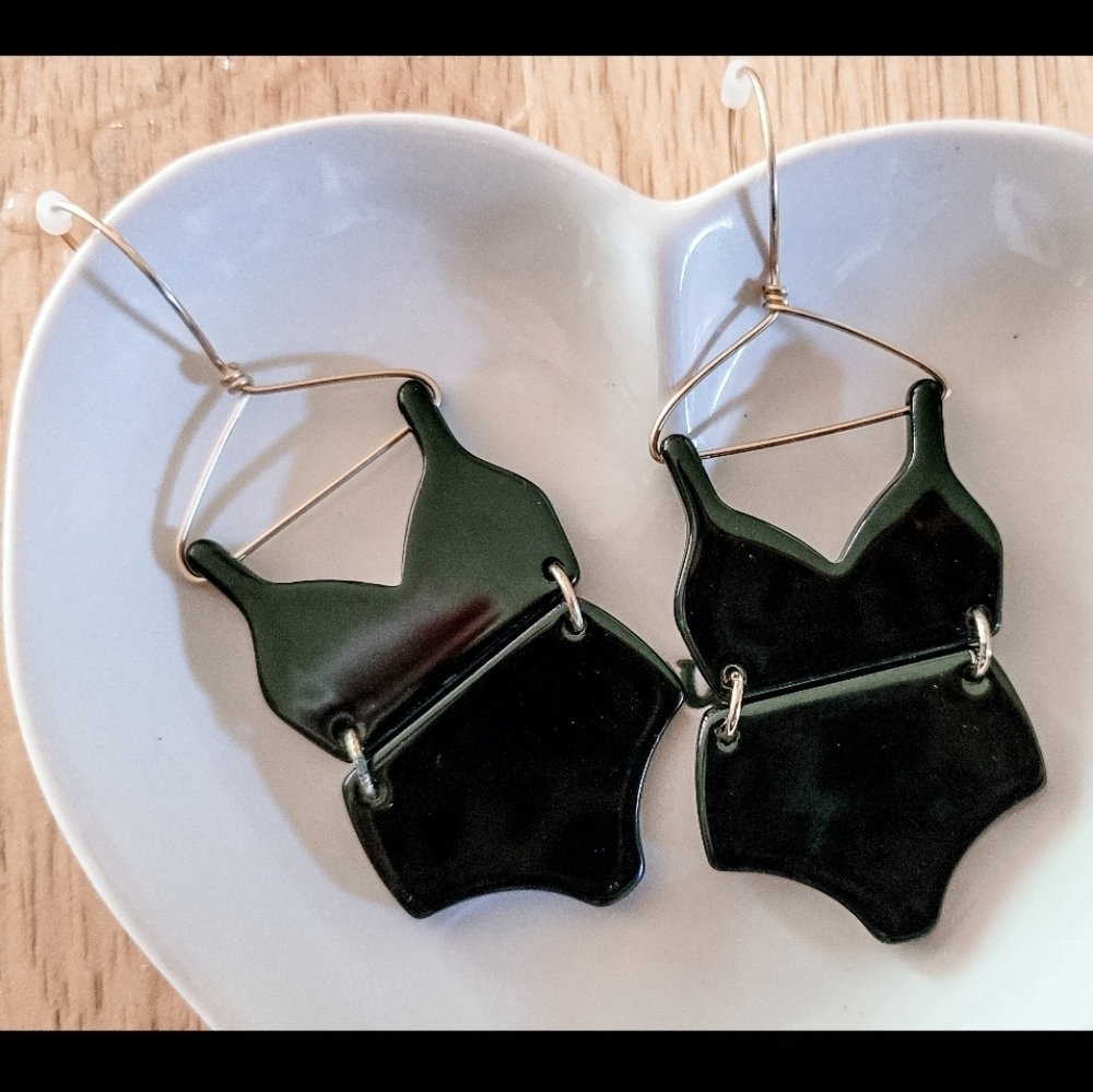 Black Bikini Summer Earrings